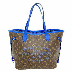 Louis Vuitton Tote Bag Monogram Ikat Flower Neverfull Brown Cran Bleu